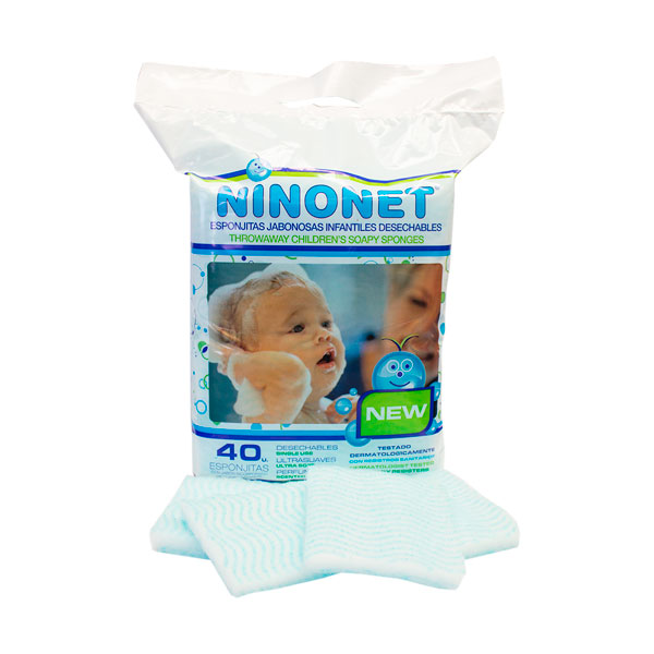 esponja jabonosa infantil Ninonet 40u.