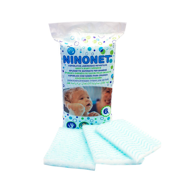 esponja jabonosa infantil Ninonet 6u.